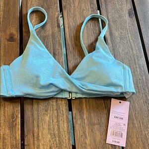 XXS Women's Light Blue Bralette or Bikini top  NWT